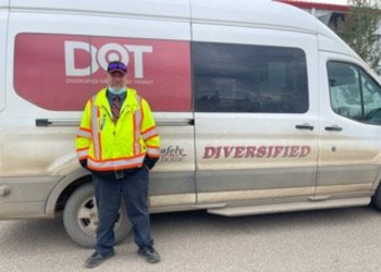 October 2021 Driver of the Month Michael Miscampbell, Diversified Transportation, Fort McMurray