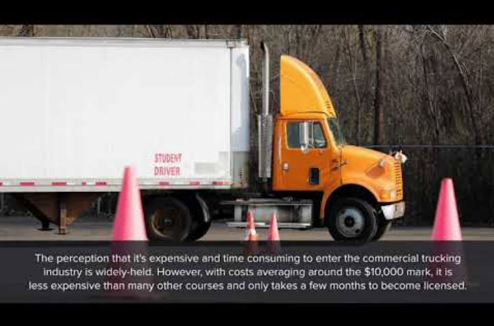 Student driver truck on a lot with traffic cones