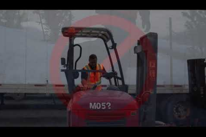 driver is operating a fork lift