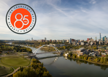 AMTA85 Graphic with image of Edmonton city