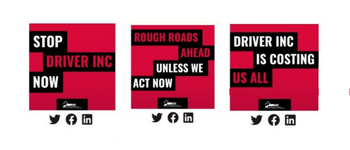 CTA end labour abuse in trucking campaign material