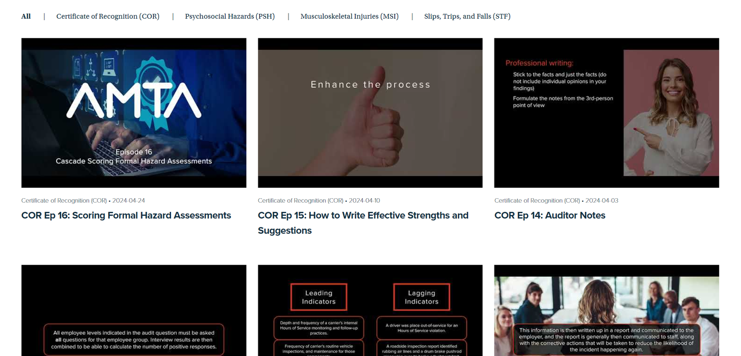 Screenshot of the Microlearn Page