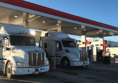 CTPS Trucks at an Esso Fuelling Up