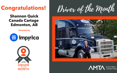 AMTA September 2025 Driver of the Month: Shannon Quick, Canada Cartage (Edmonton, AB)
